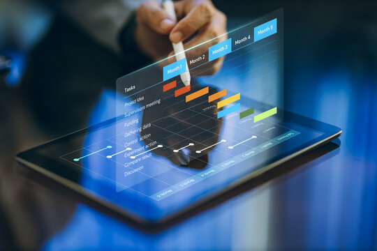 タブレット操作をしている様子